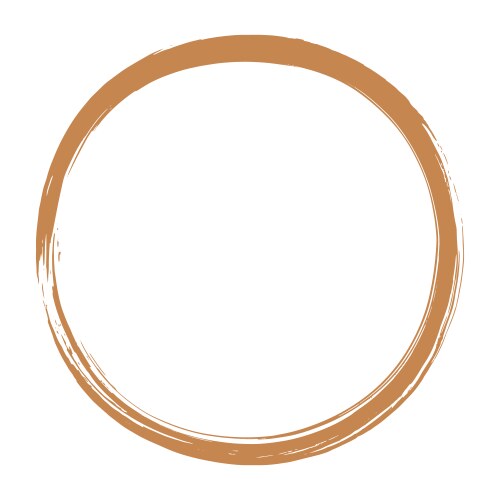 golden enso zen circle brush vector image