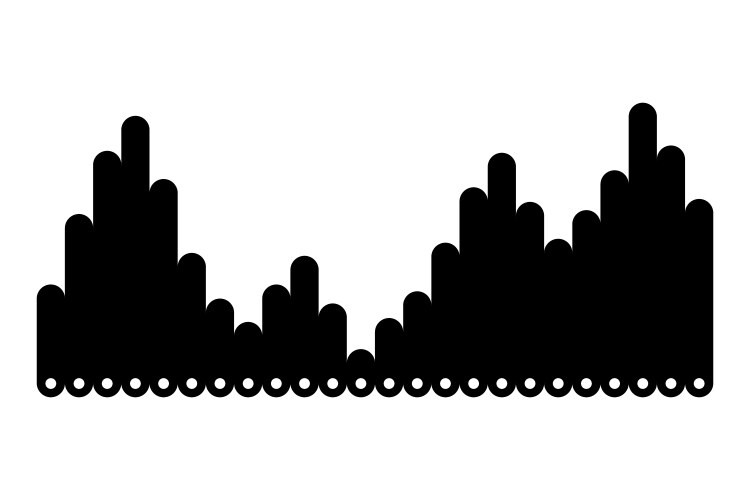 Sound wave audio digital equalizer technology Vector Image