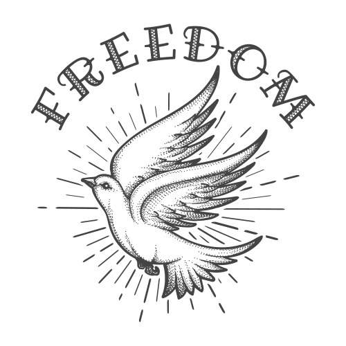 Freedom Dove - Sky Symbol Vector Image