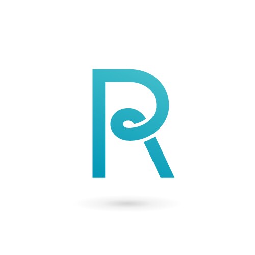 letter r logo icon design template elements vector image