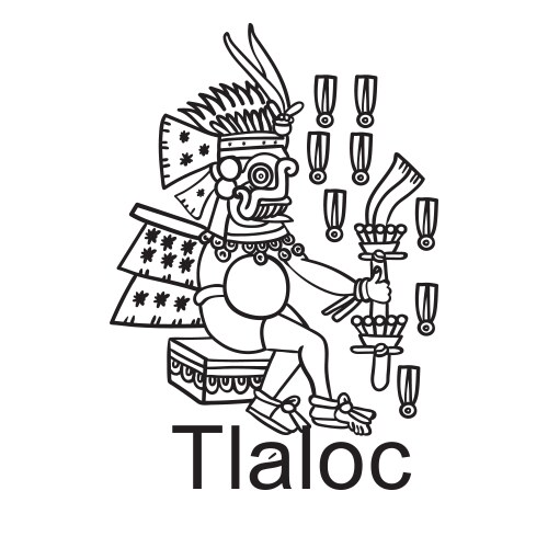 God aztec tlaloc vector image