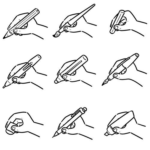 Set of hand writing Vector Image