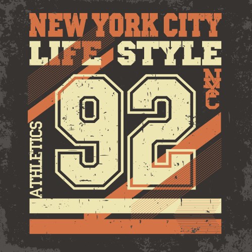 New york t-shirt graphics vector image