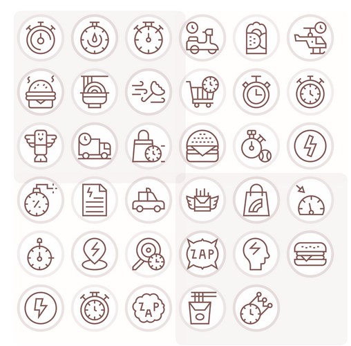 Quick Line Icons - Speed & Efficiency – Royalty-Free Vector | VectorStock