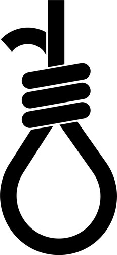 Gallows with Rope Noose Icon Vector Image