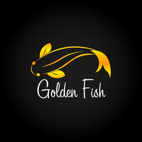 Golden Fish Logo - Seafood Restaurant Vector Image