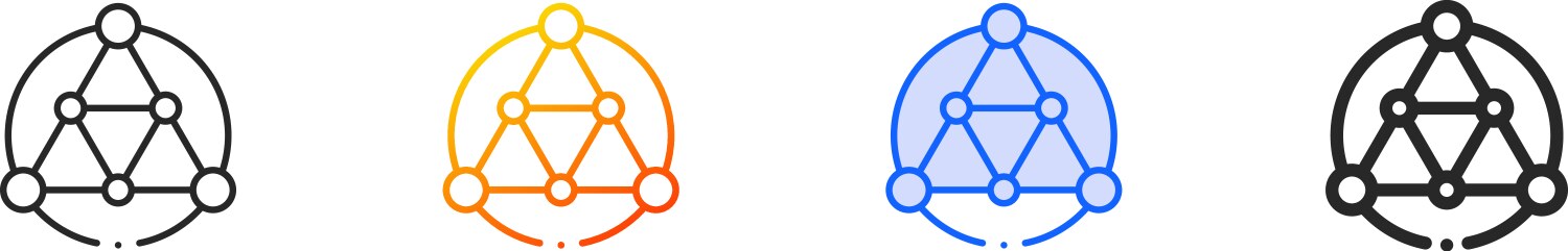 Automatic iconthin linear gradient blue stroke Vector Image