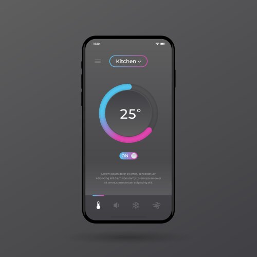Dashboard ui and ux kit control center design vector image