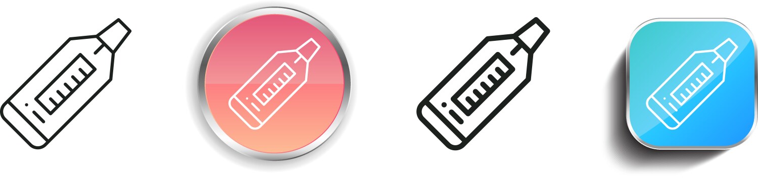 Indicator icon thin linear regular and button vector image