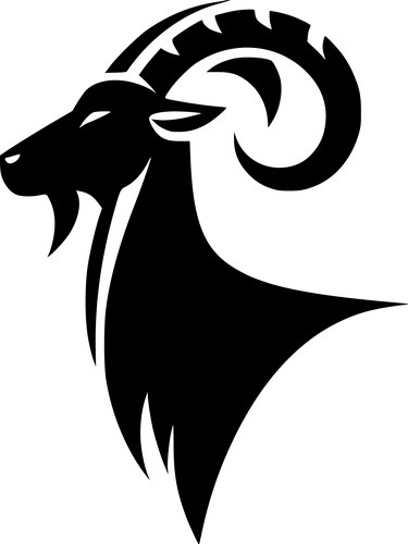 Mountain Goat Silhouette - Wildlife Symbol Vector Image