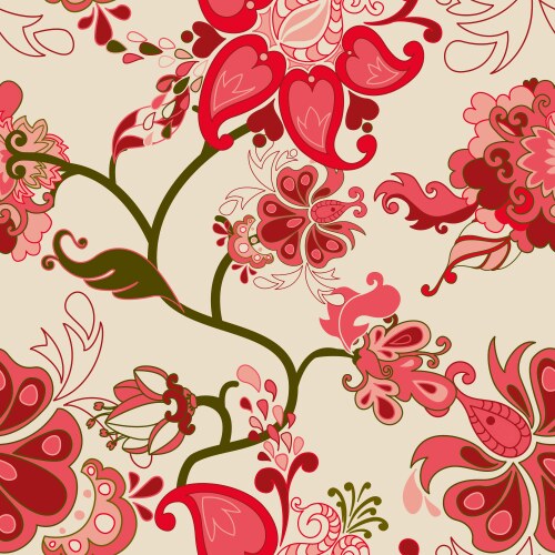 Vintage floral seamless pattern Royalty Free Vector Image