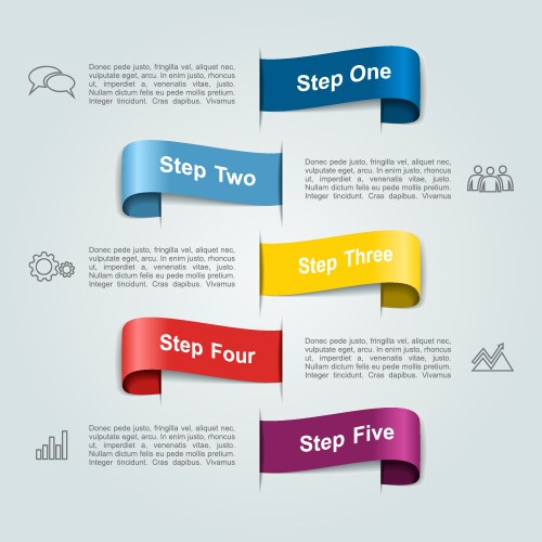Infographic template can be used for workflow vector image