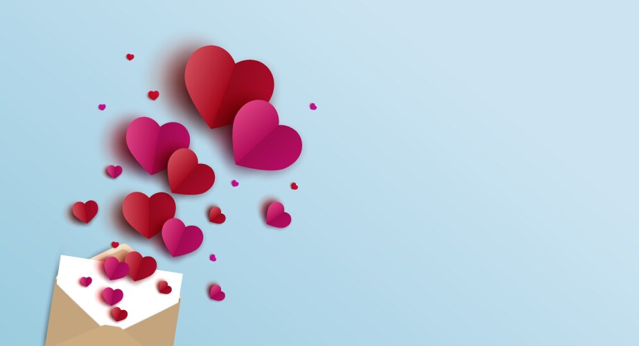 valentines day banner design vector image