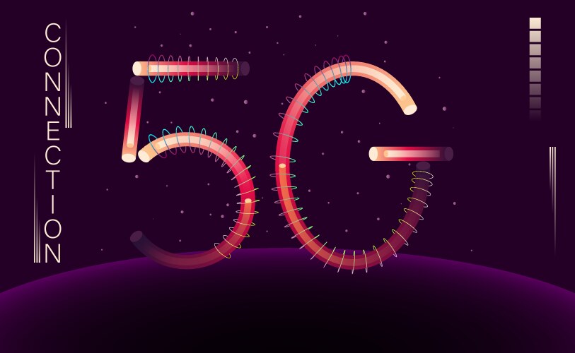 5g high speed communication logo Royalty Free Vector Image