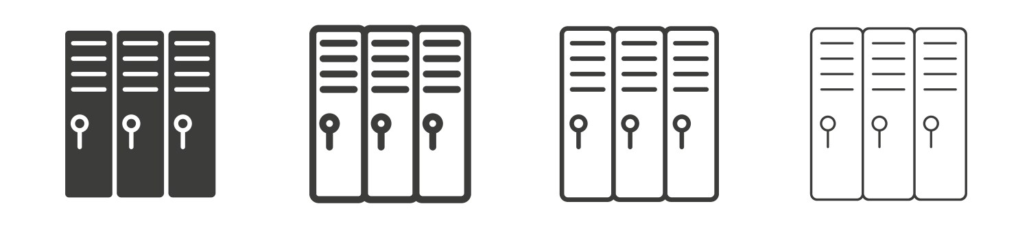 Locker icon set room storage school and gym Vector Image
