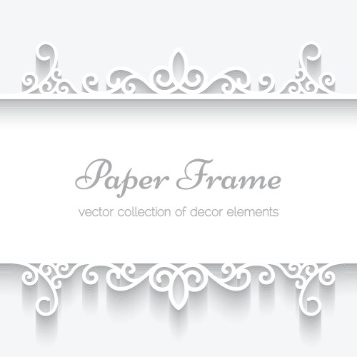 Ornamental paper frame Royalty Free Vector Image