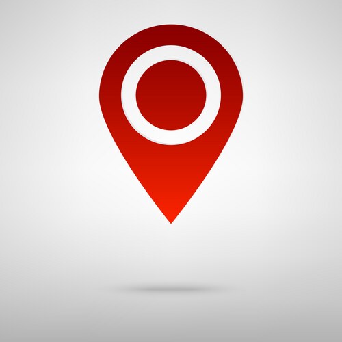 Red icon with shadow Vector Image