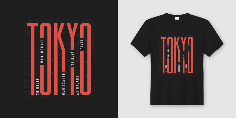 tokyo city stylish t-shirt and apparel design vector image