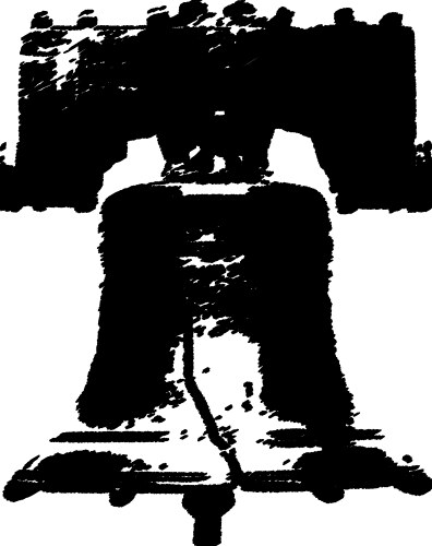Liberty Bell - Black and White Drawing Vector Image