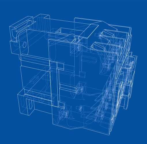 Automatic circuit breaker concept vector image