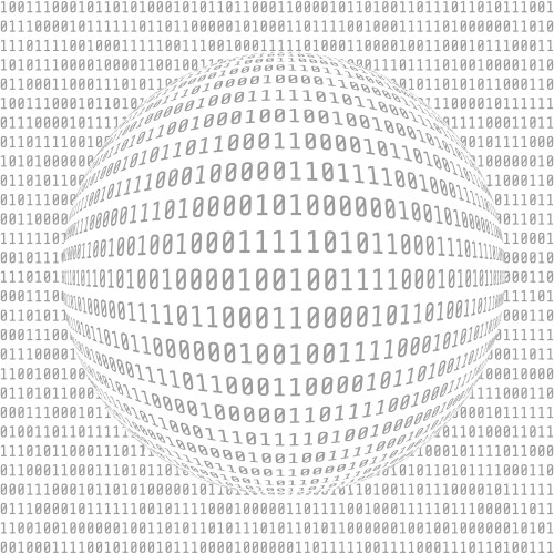 Binary computer code digital data abstract matrix vector image