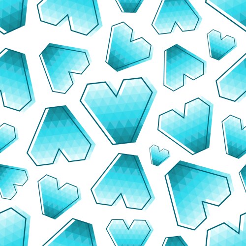 Seamless abstract pattern with geometric blue vector image