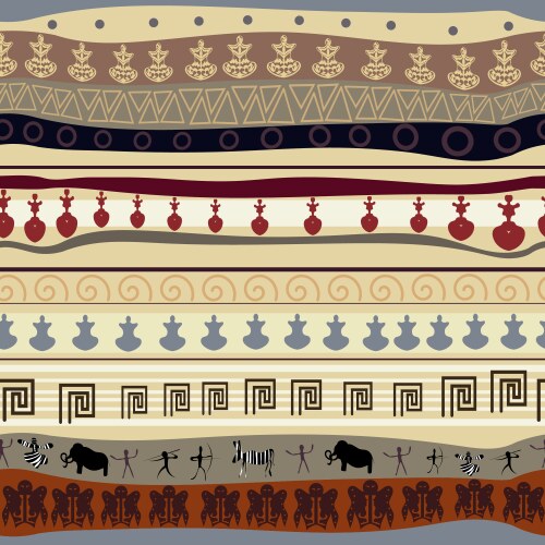 Black and white seamless texture tribal Royalty Free Vector