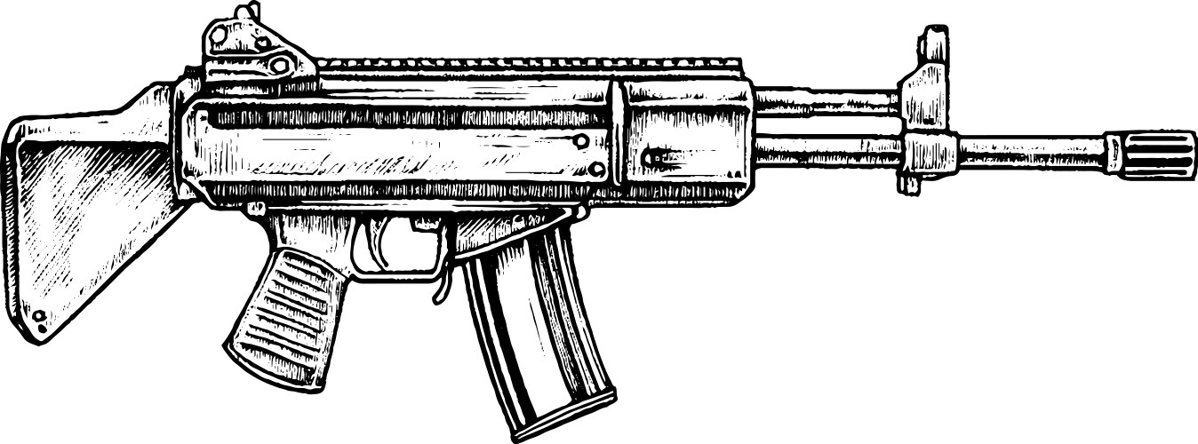 A military assault rifle Vector Image