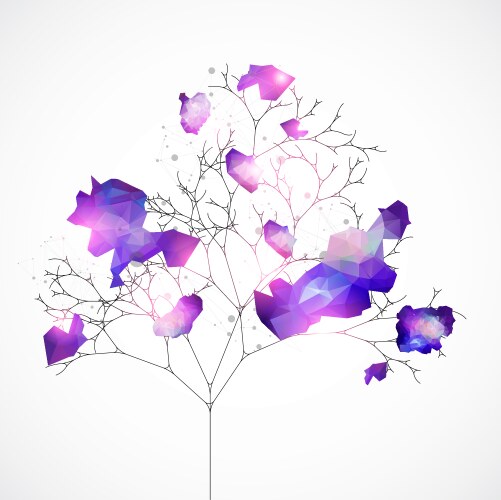 Abstract nature background tree geometric vector image