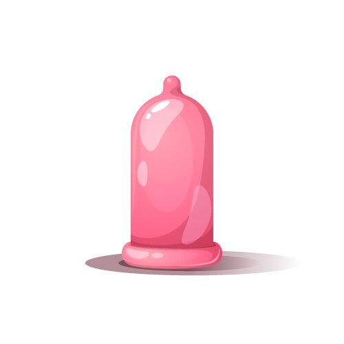 cartoon condom pink sex vector image