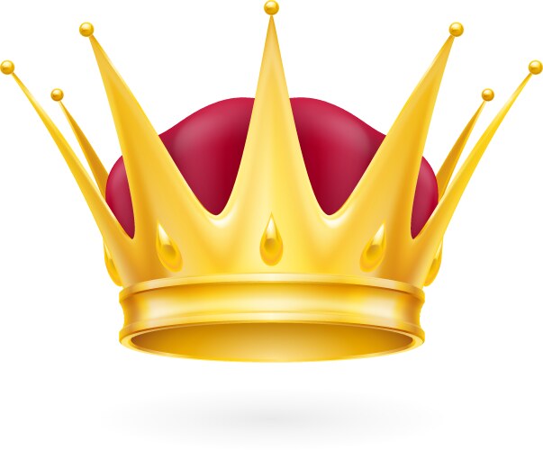 Gold crown vector image