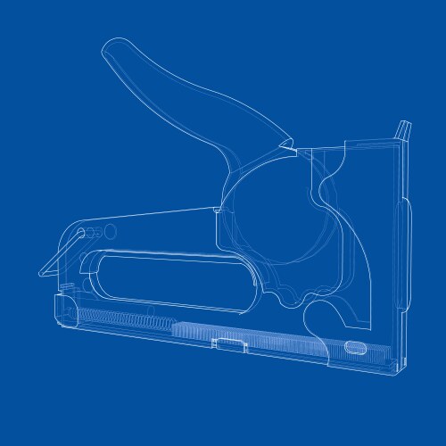 Outline construction stapler Royalty Free Vector Image