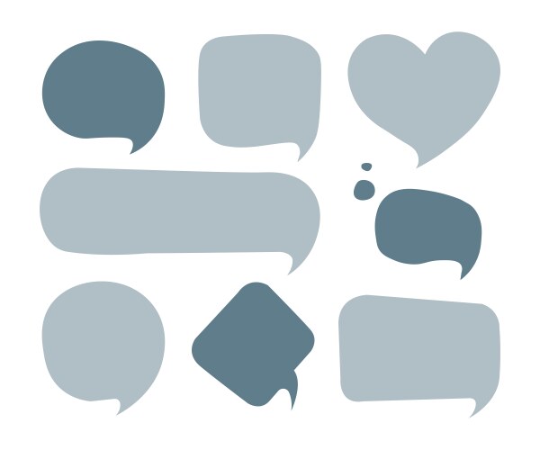 Retro speech bubbles set Royalty Free Vector Image