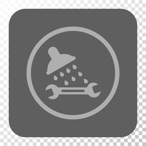 Shower plumbing rounded square button – Royalty-Free Vector | VectorStock