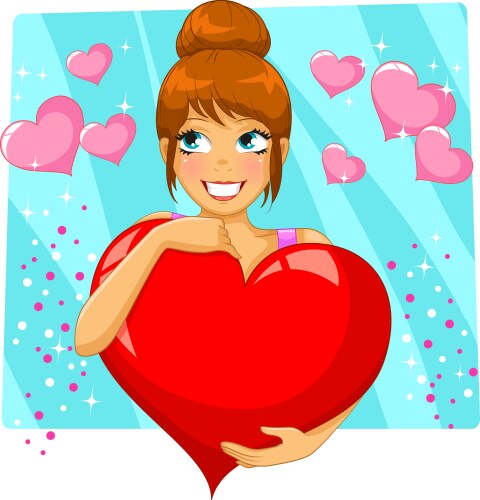 3d heart balloon confetti realistic frame Vector Image