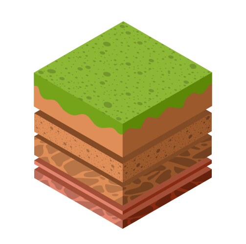 soil layers geological and underground beneath vector