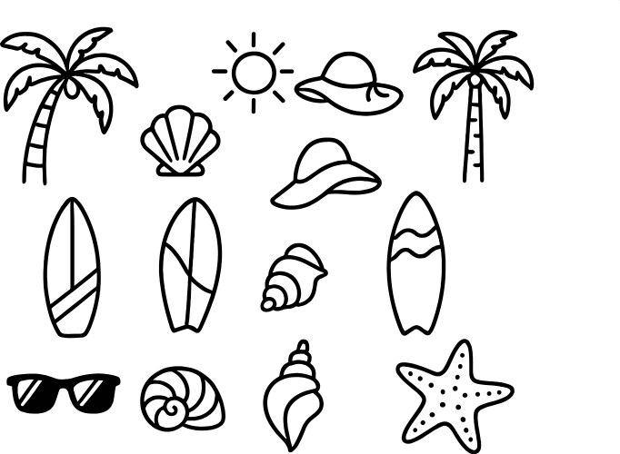 Tropical vacation theme with palm trees Vector Image