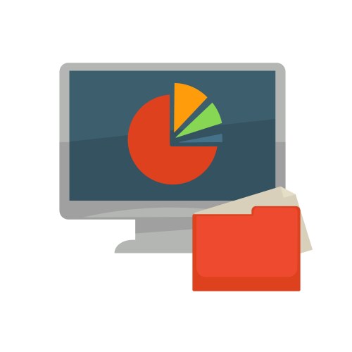 Internet program files and folder flat vektorbild