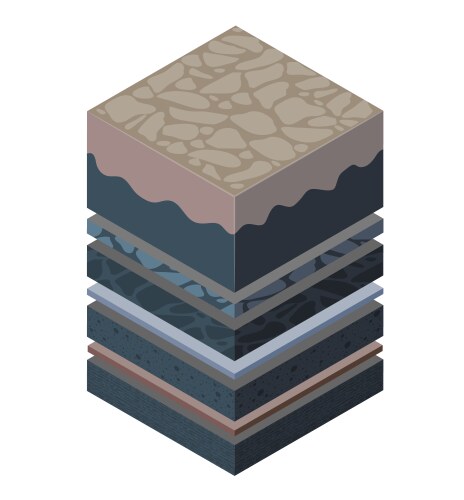 soil layers geological and underground beneath vector image