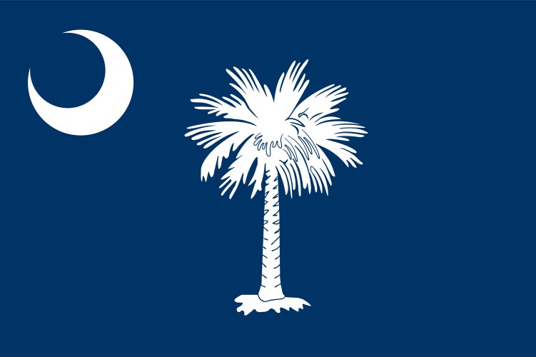 South Carolina State Flag Vector Image