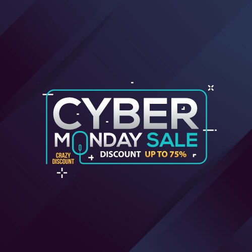 cyber monday sale banner vector image