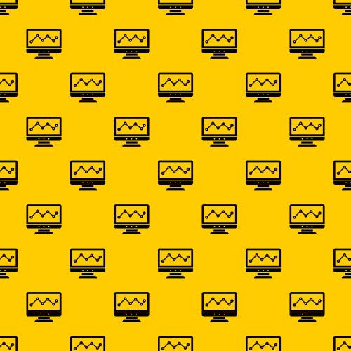 Graph in computer screen pattern vector image