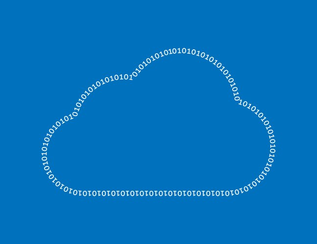 cloud computing binary numbers vector image