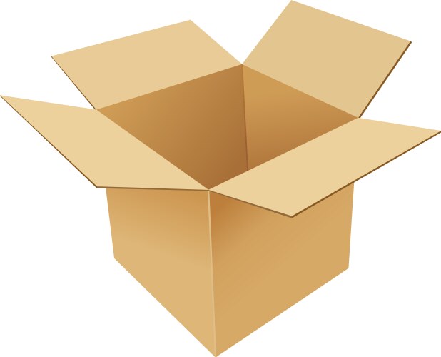 Cardboard box vector image