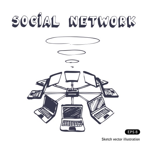 Social Computer Network Vector Social Network Vector Images (over 510,000)
