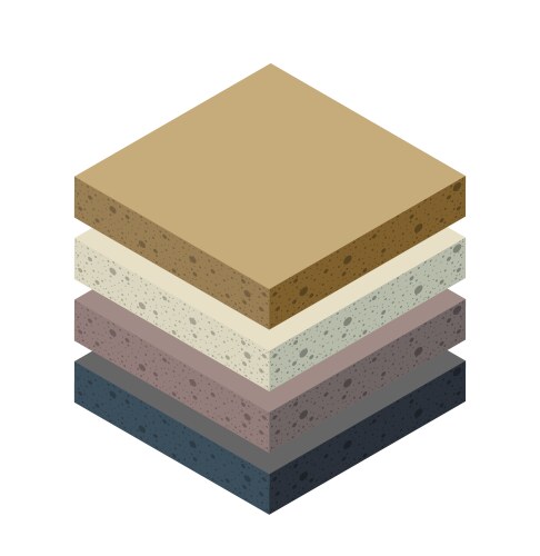 soil layers geological and underground beneath vector image