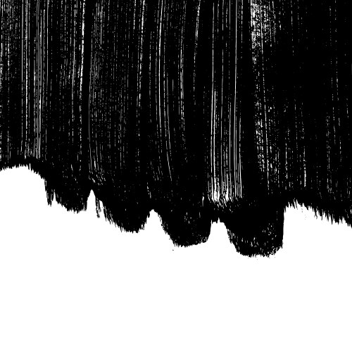 Black brush strokes isolated on white vector image