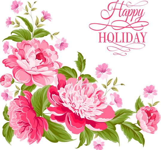 Elegant Pink Peonies Vector Image