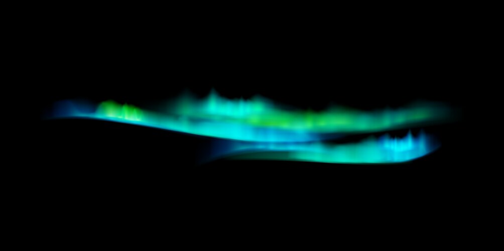 Green blue aurora borealis polar light Vector Image