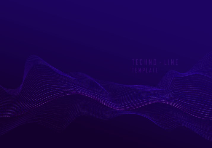 Dynamic Tech Particle Wave Background vector image